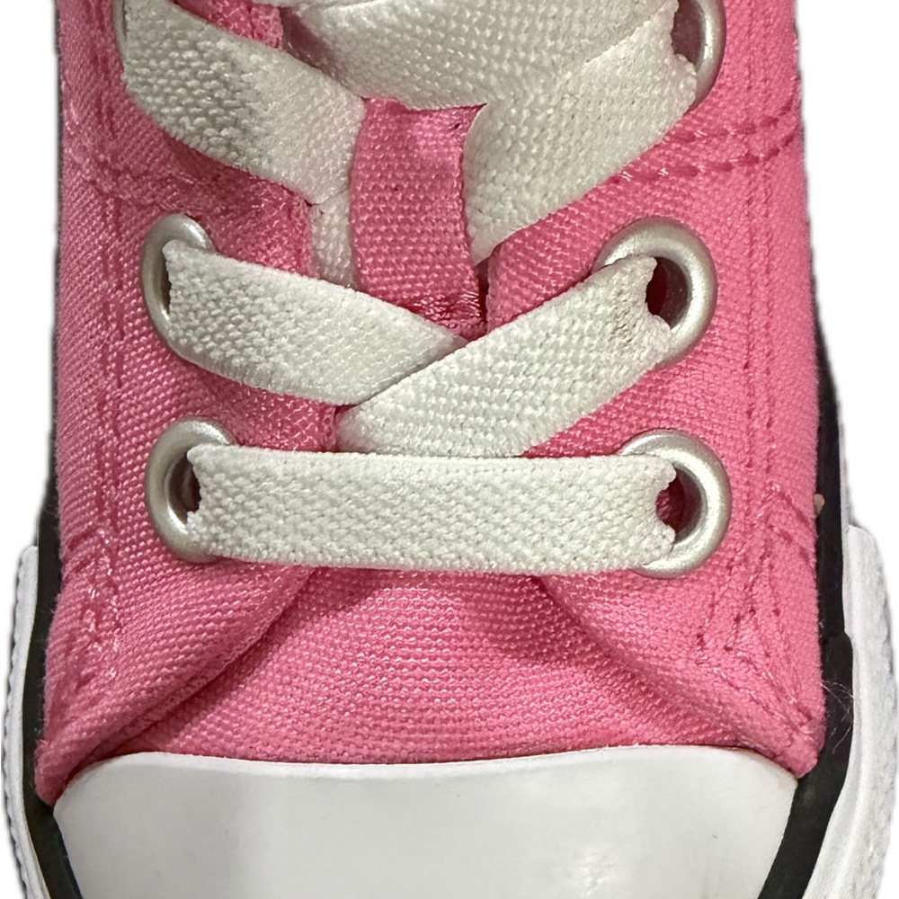 Converse Kids Pink Canvas Low Top Sneakers - Picture 2 of 7